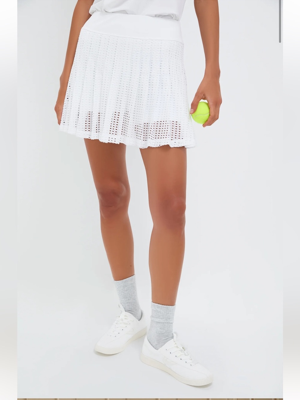 Tuckernuck White Eyelet Pleated Mini Skirt - Picture 4 of 9